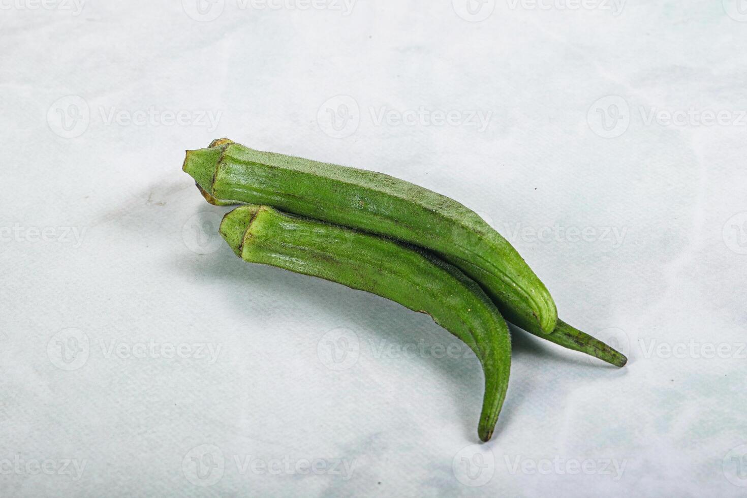 Raw organic natural okra vegetable photo