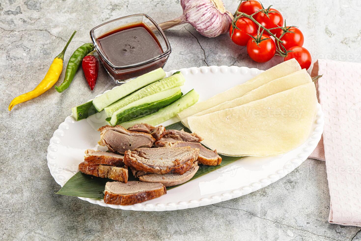 Chinese cuisine - roasted duck breast photo