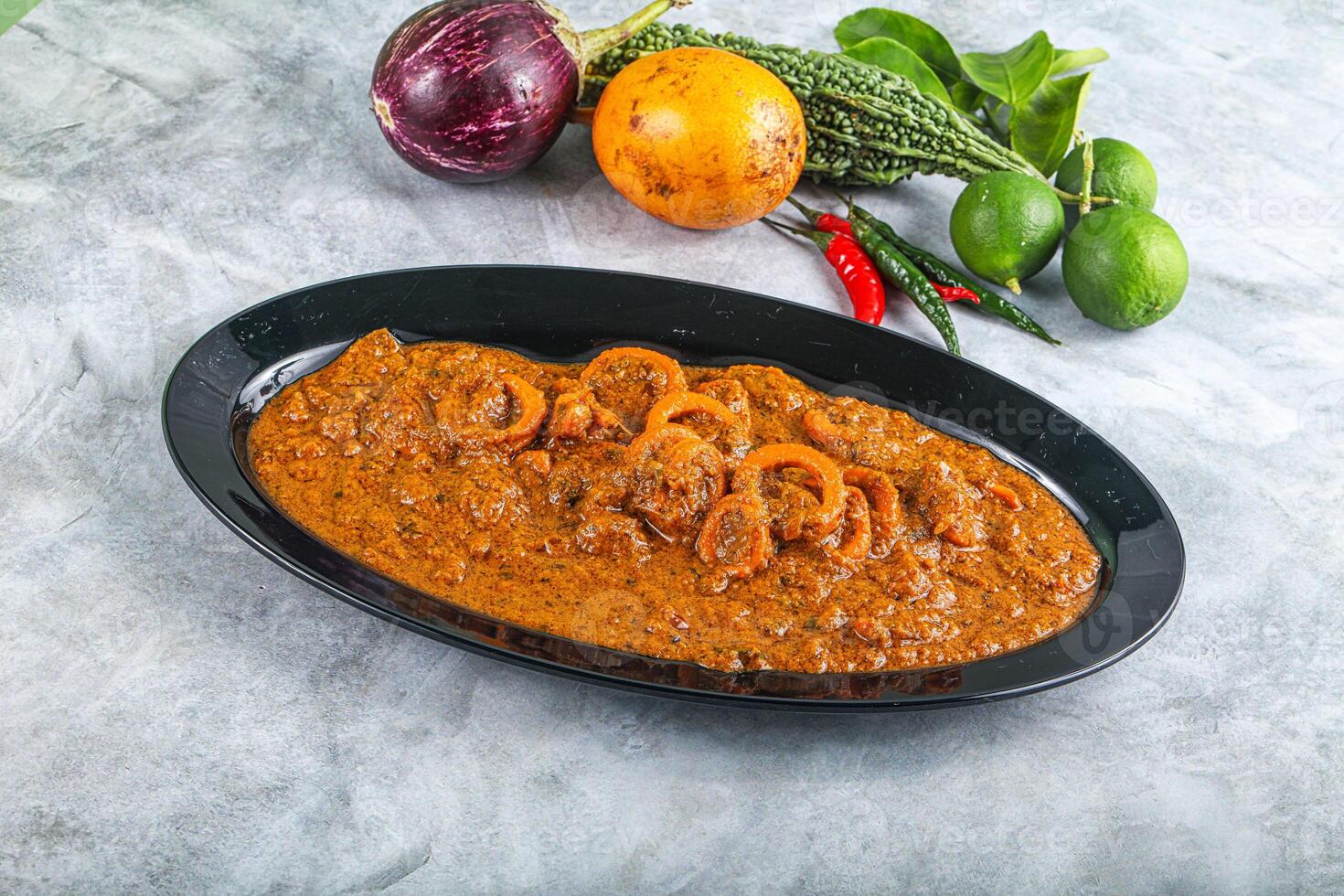 Indian cuisine - Masala with calamari photo