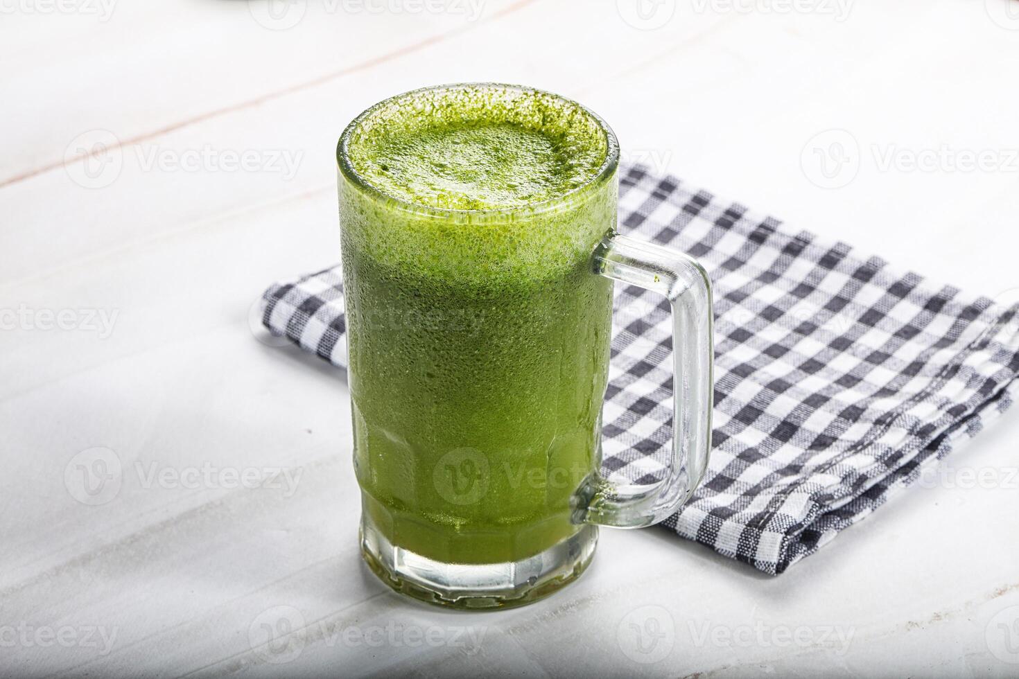 Lemon and mint cold smoothie photo