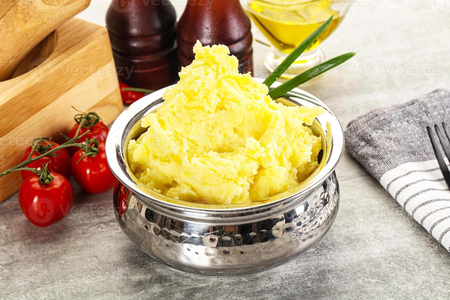 Mashed potato Puree with butter photo