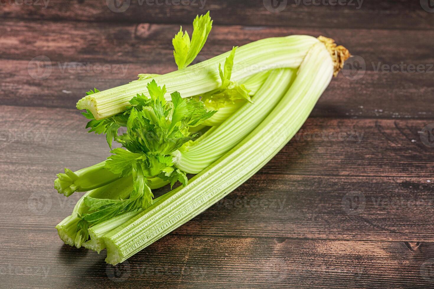 Vegan cuisine - raw celery stem photo
