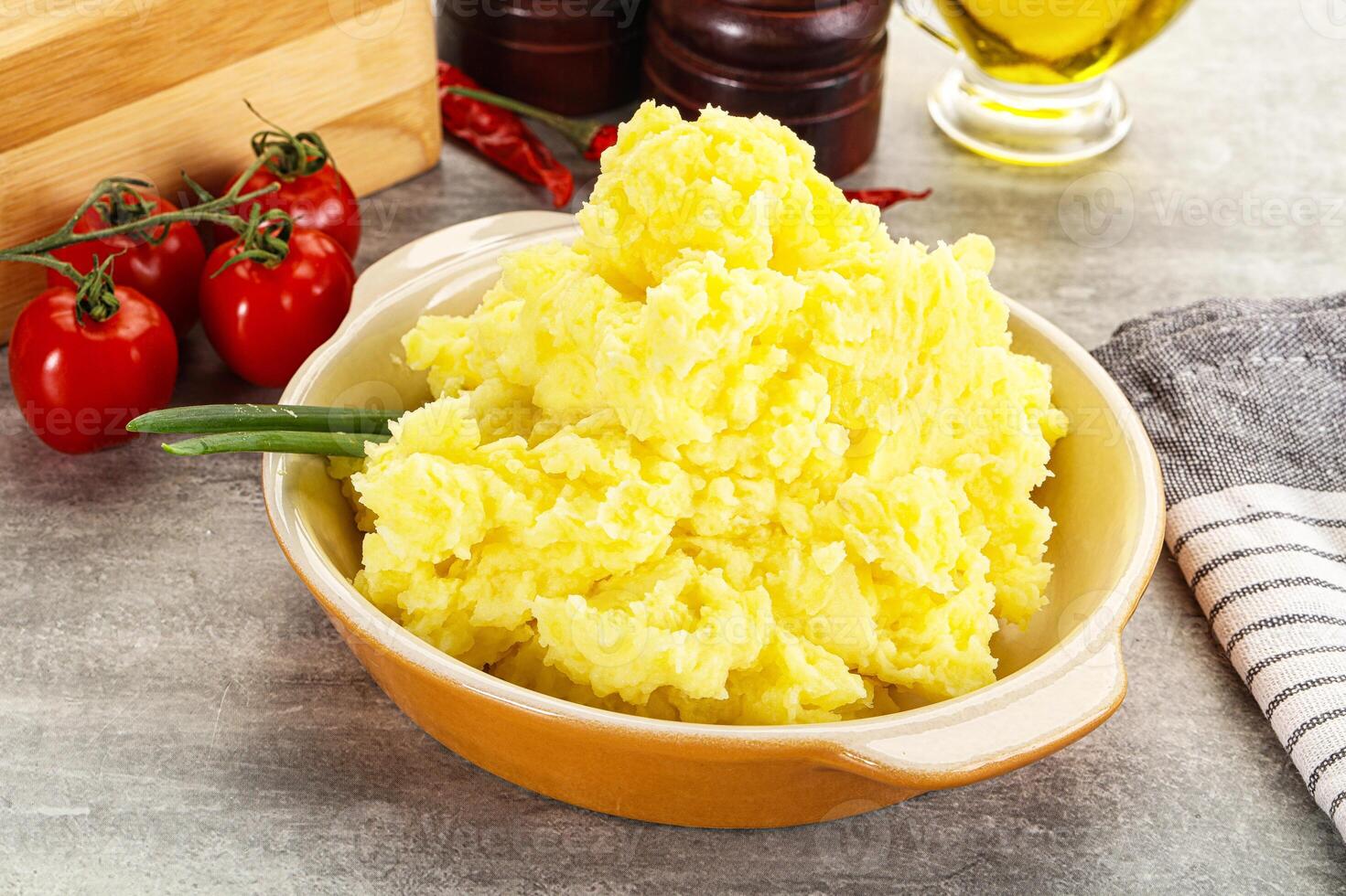 Mashed potato Puree with butter photo