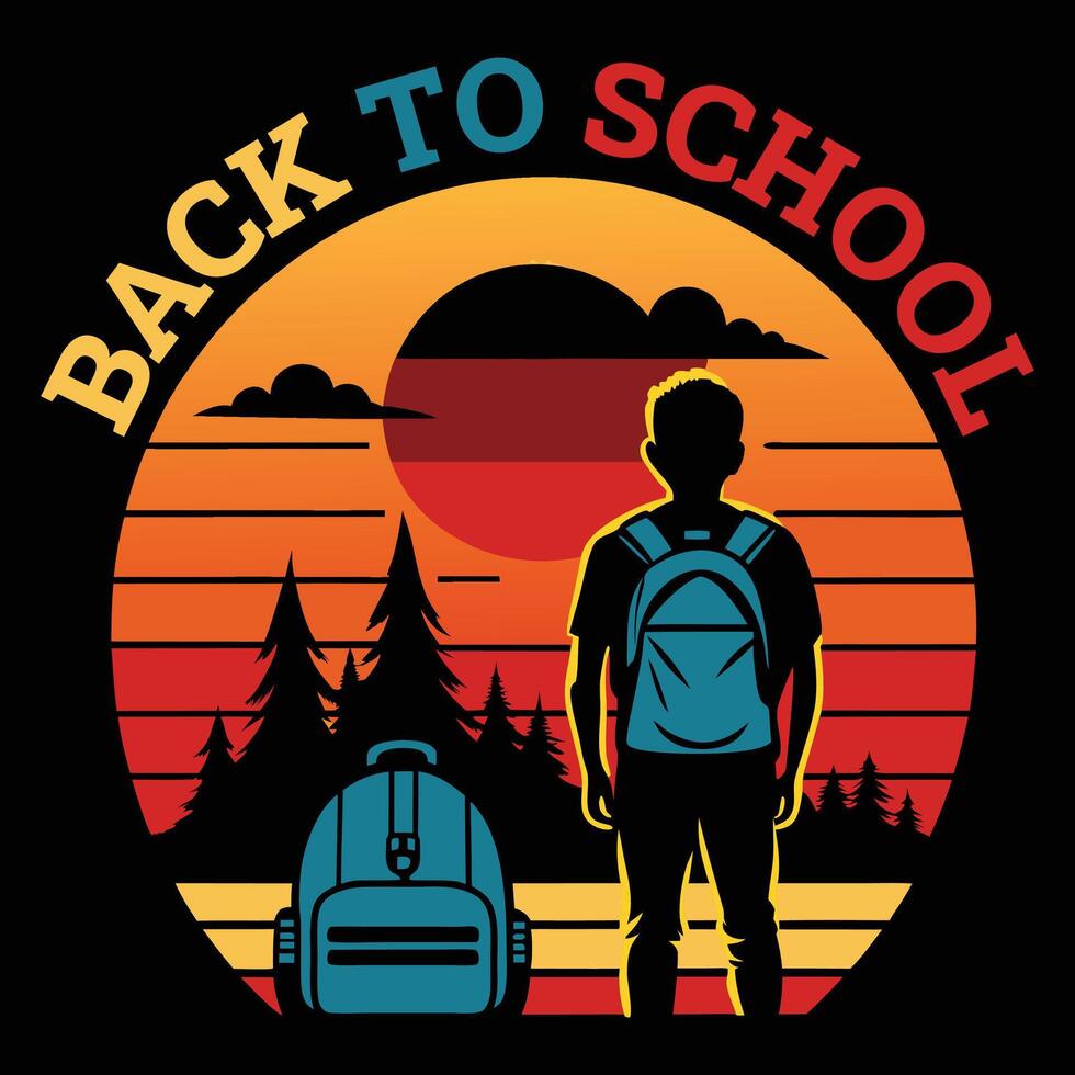 Back To School T-Shirt Design, Back Look Design. vector