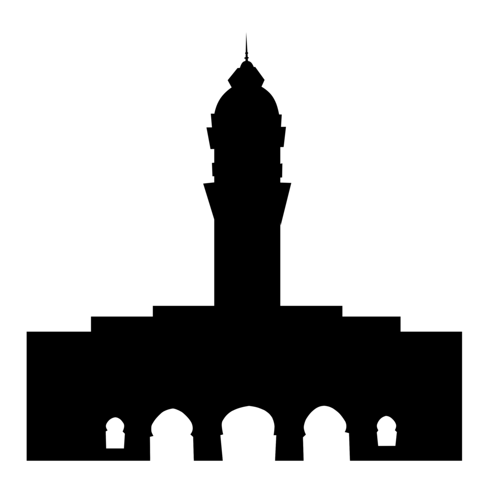 Merdeka square building silhouette png