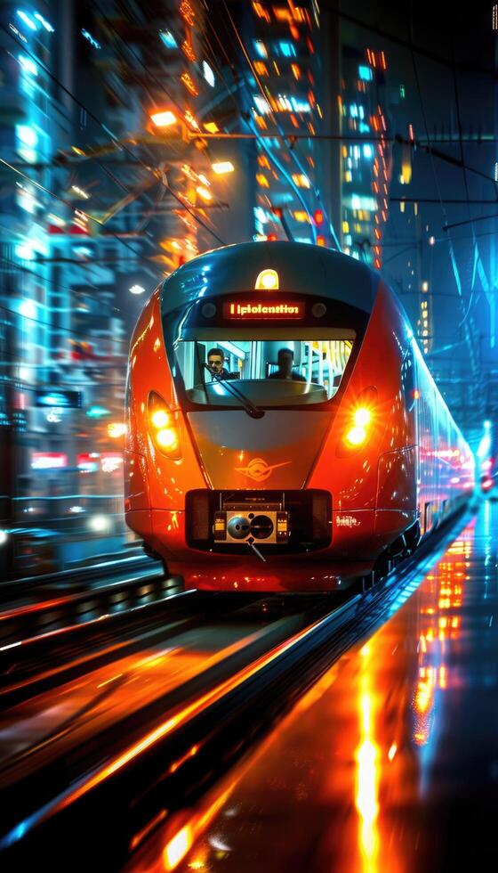A train that bears the number 11 displayed on its front side photo