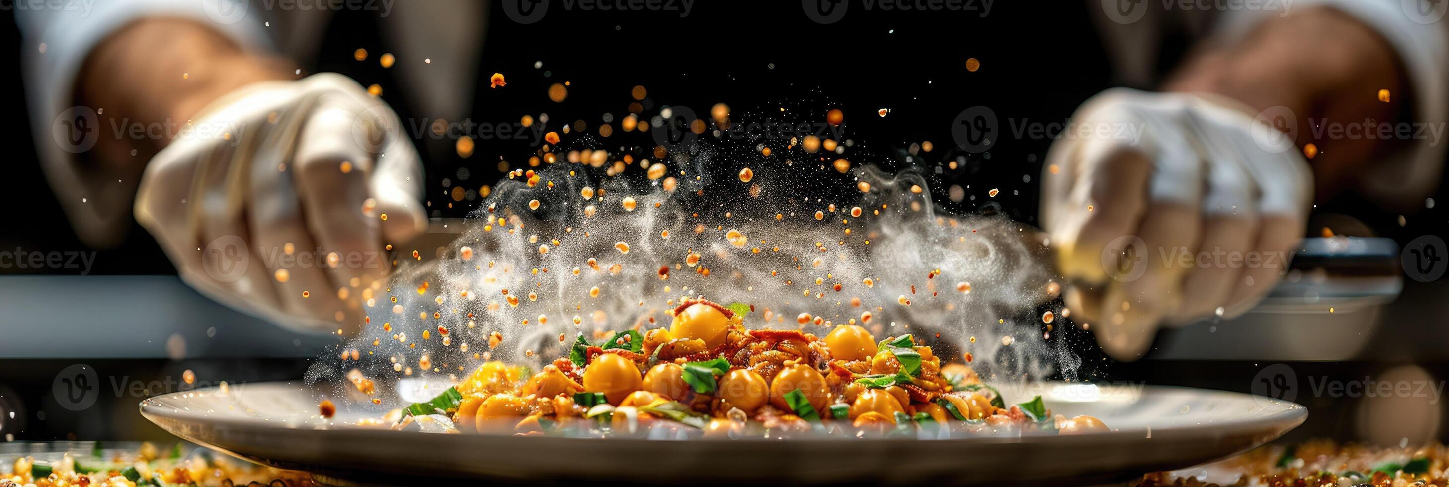 Experience the dynamic culinary creation featuring vibrant sprinkles and an explosion of flavors photo