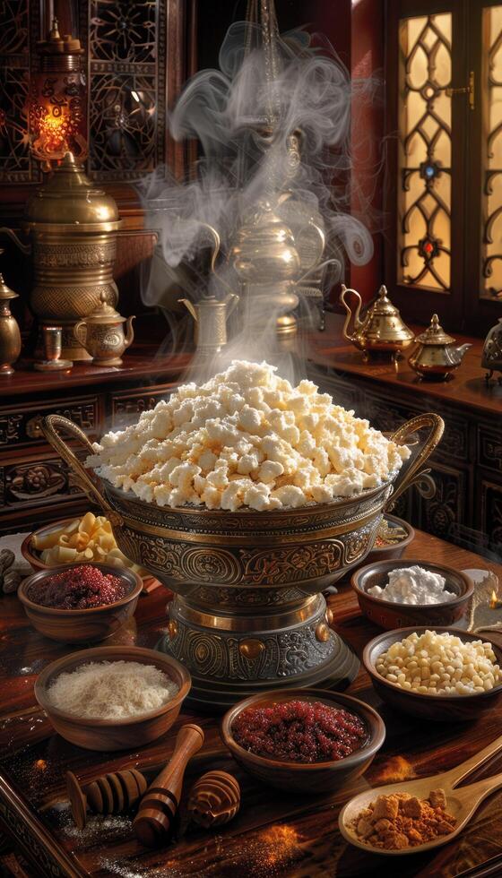 A steaming bowl of freshly made popcorn with smoke wafting from it photo