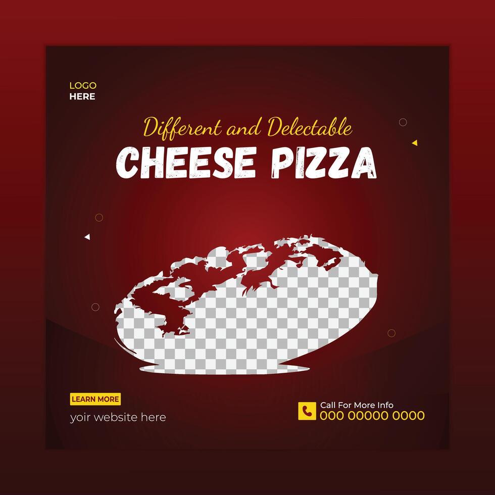 Special pizza social media banner post graphics template vector