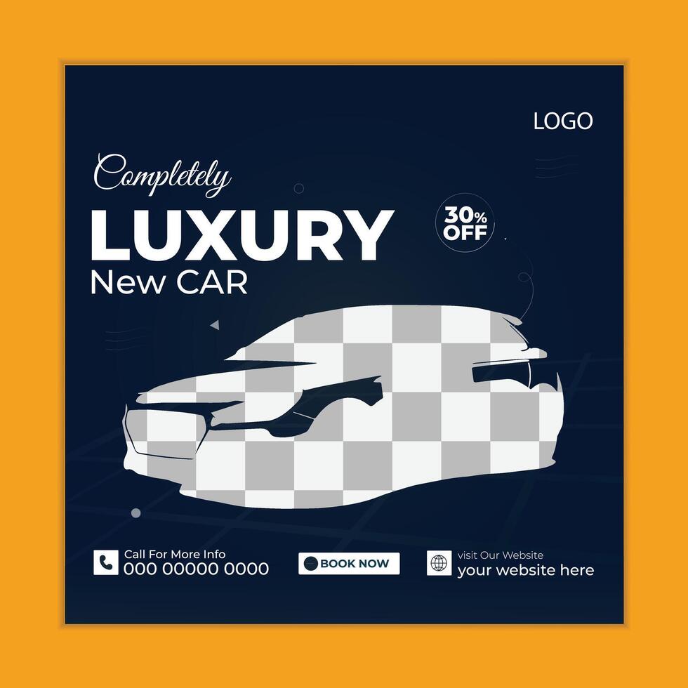 Car rentals social media post template vector