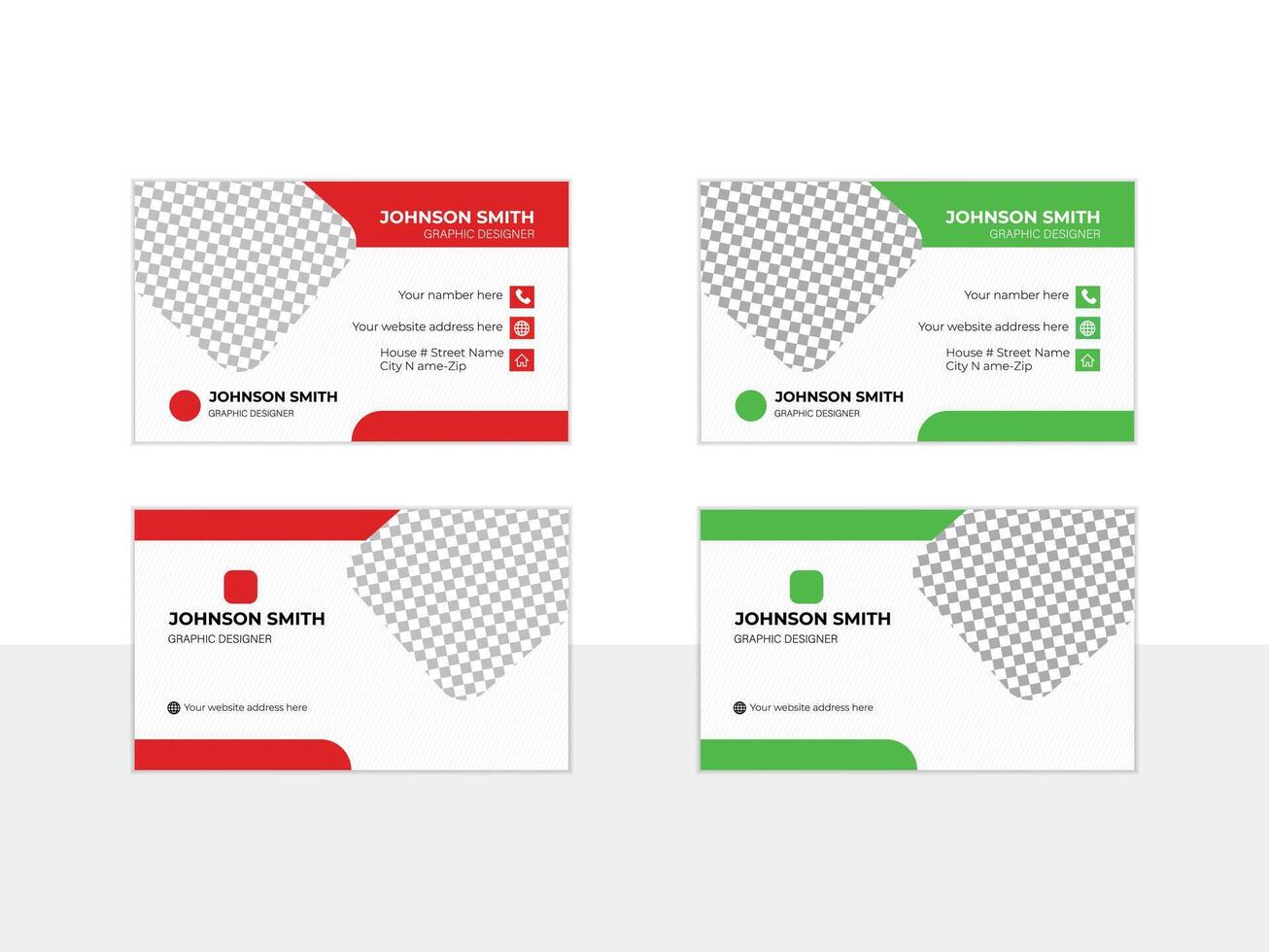 Clean and simple business card template vector