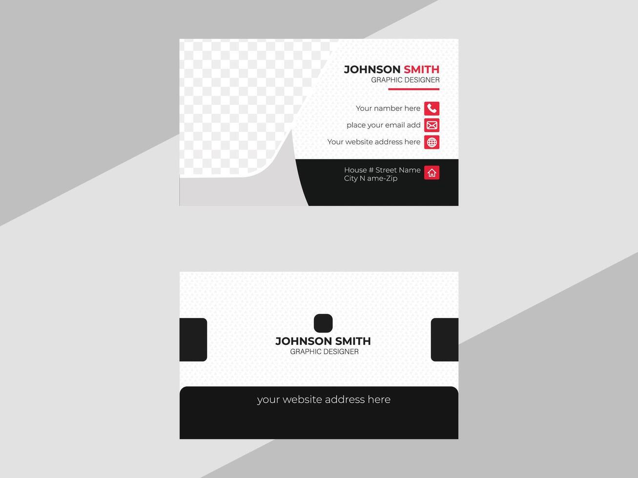 modern orange abstract business card design vector