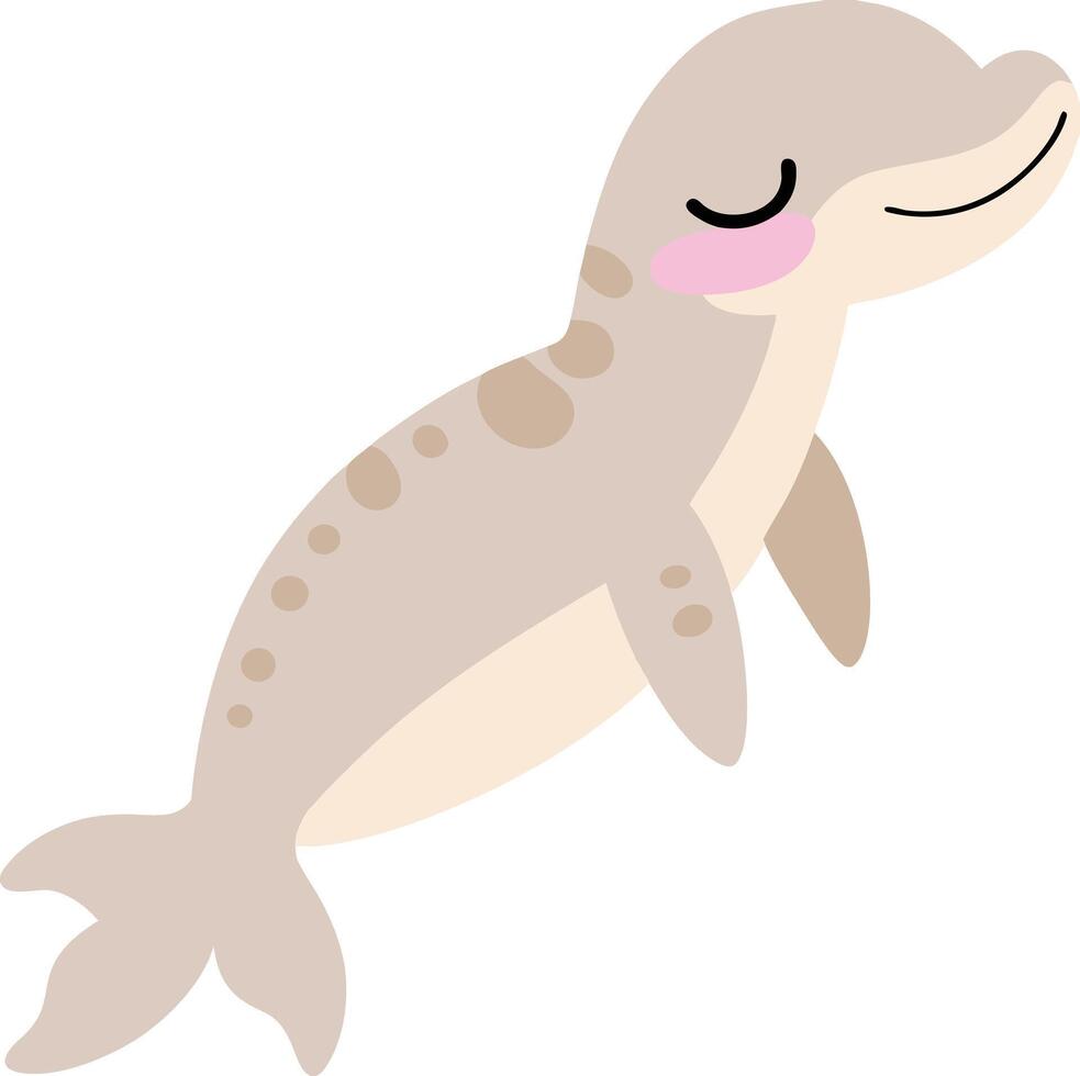 Cute Cartoon Mosasaurus Dinosaur Illustration vector