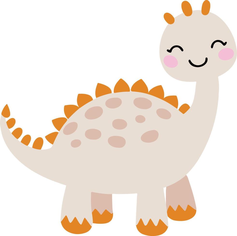 Cute Cartoon Ankylosaurus Dinosaur Illustration vector