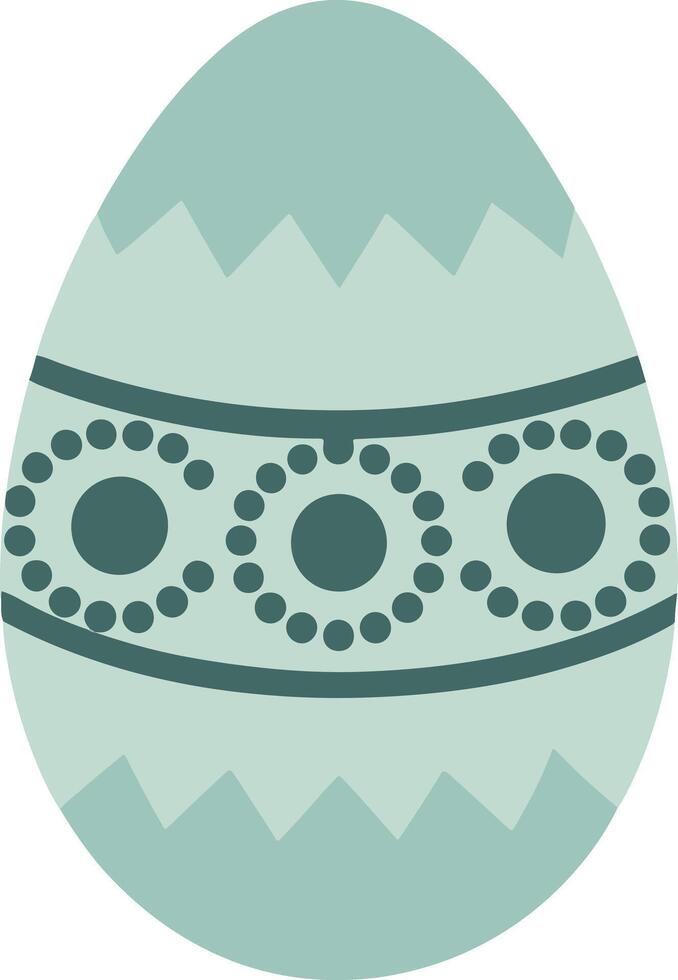 Green Boho Chic Dinosaur Egg Illustration vector