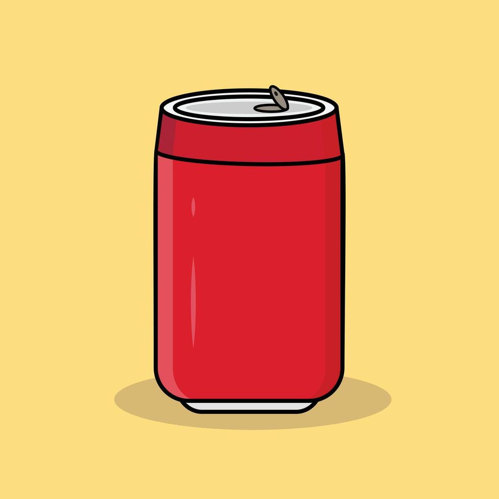 Soda aluminum cans illustration isolated on a solid color background vector