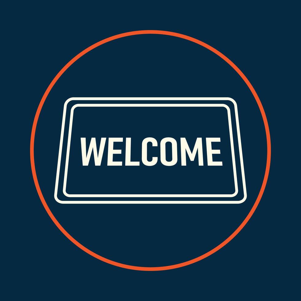 Doormat trendy icon fit abstract beautiful illustration colorful artwork design vector