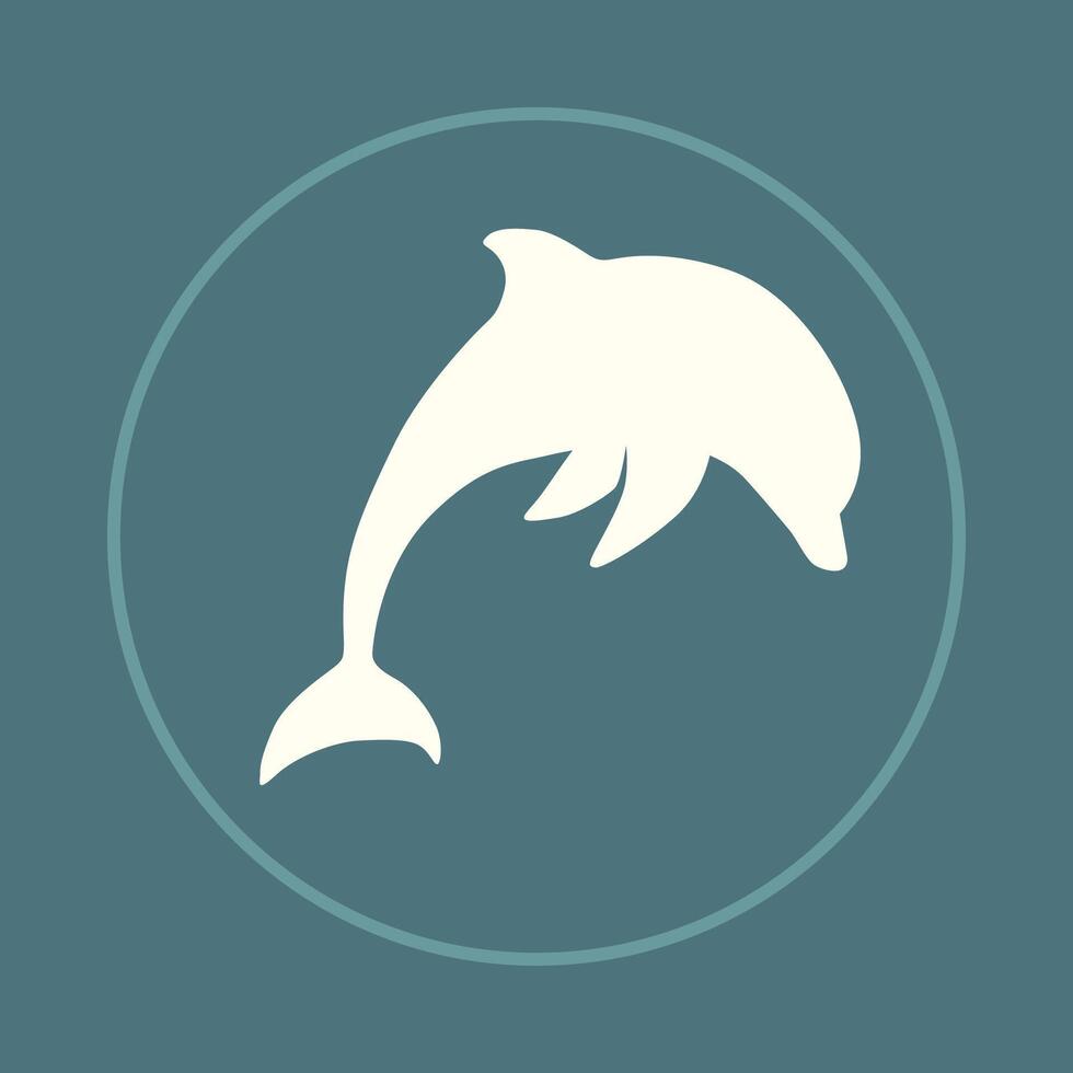 Dolphin trendy icon expert abstract beautiful illustration colorful artwork design vector