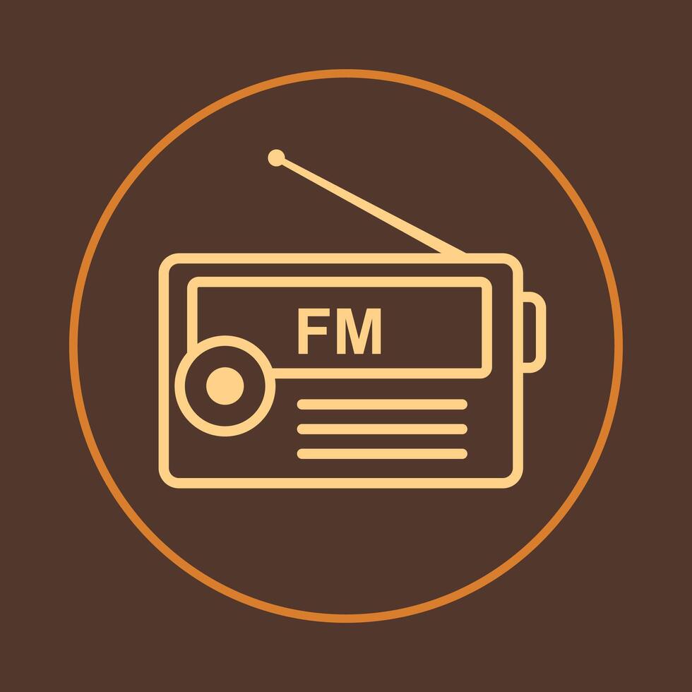 Radio trendy icon ready abstract prepared illustration colorful artwork design vector