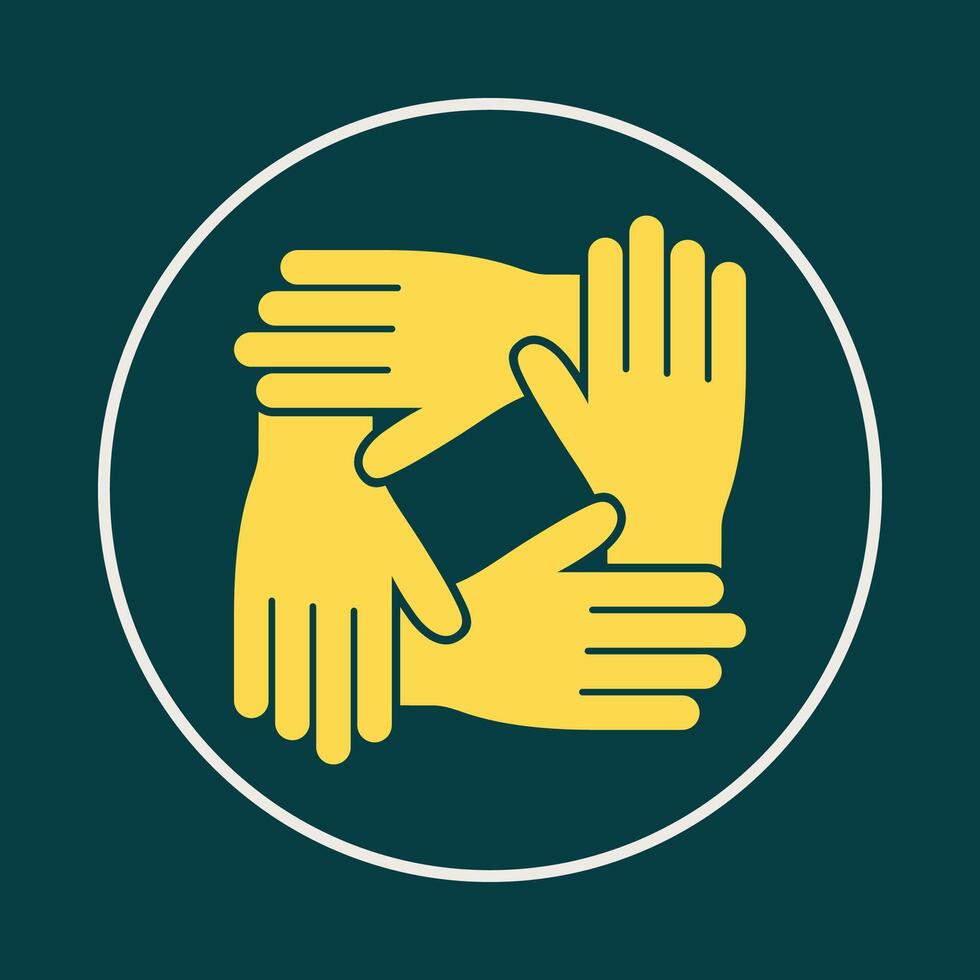 Charity hands trendy icon ready abstract beautiful illustration colorful artwork design vector