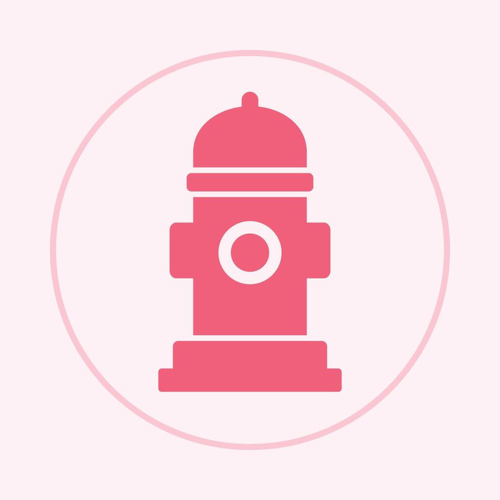 Fire hydrant trendy icon capable abstract beautiful illustration colorful artwork design vector