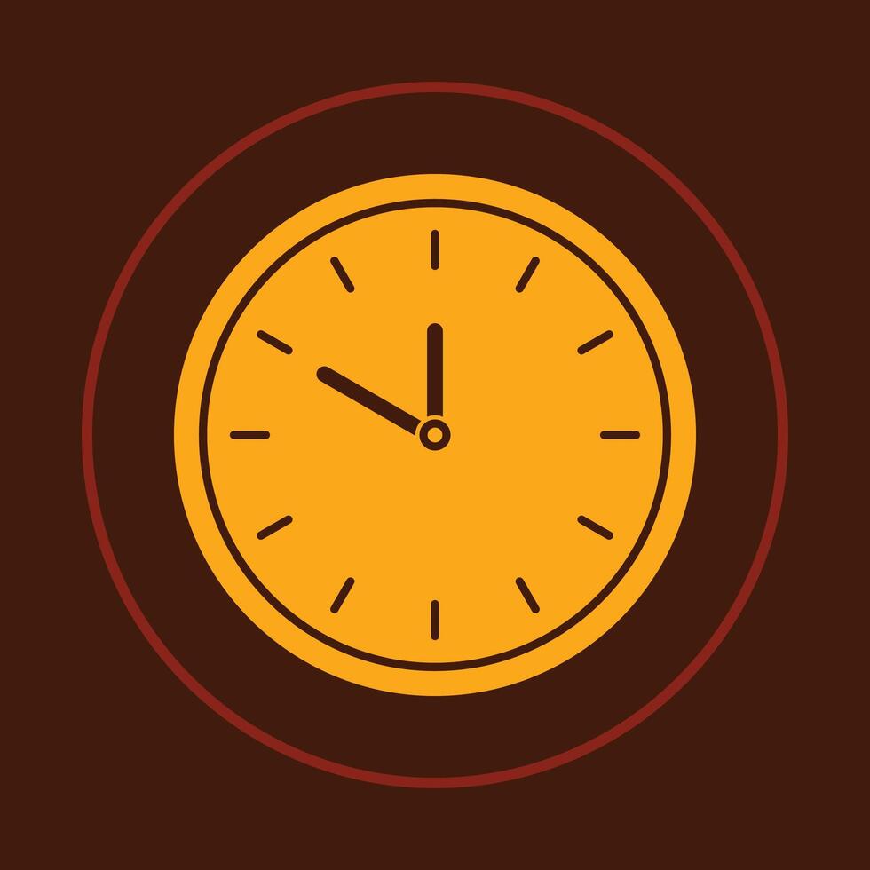 Clock trendy icon abstract beautiful illustration colorful good artwork design vector