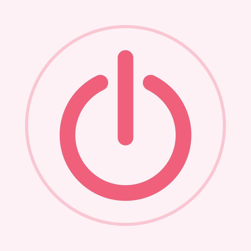 On-off button trendy icon capable abstract beautiful illustration colorful artwork design vector