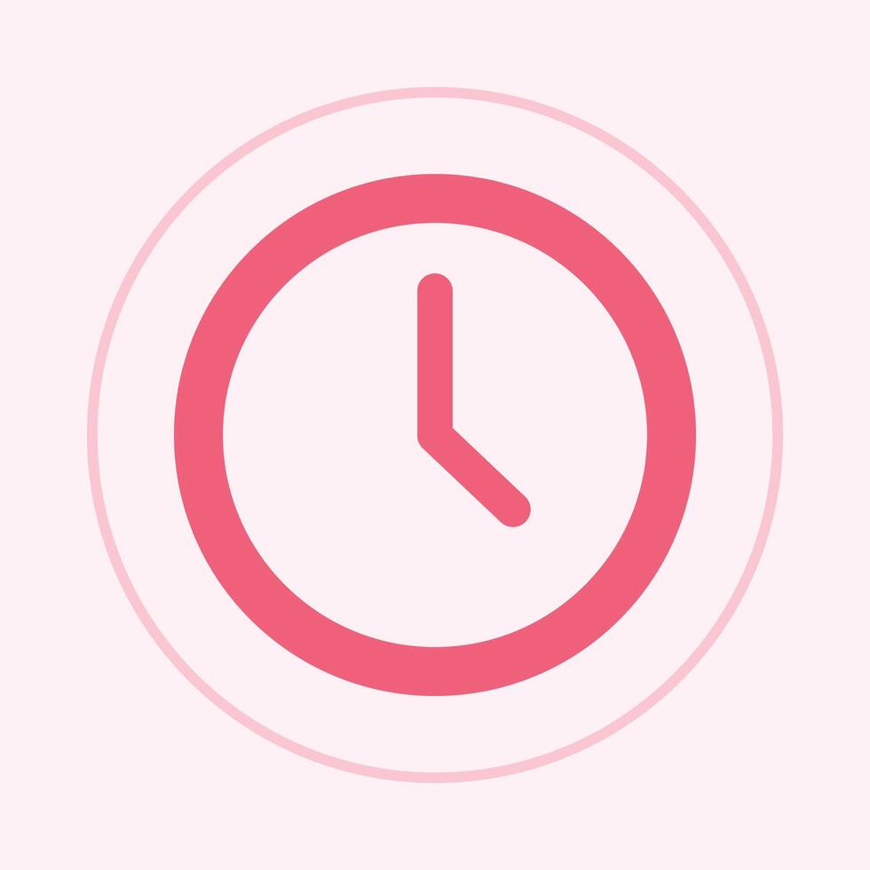 Simple clock trendy icon capable abstract beautiful illustration colorful artwork design vector
