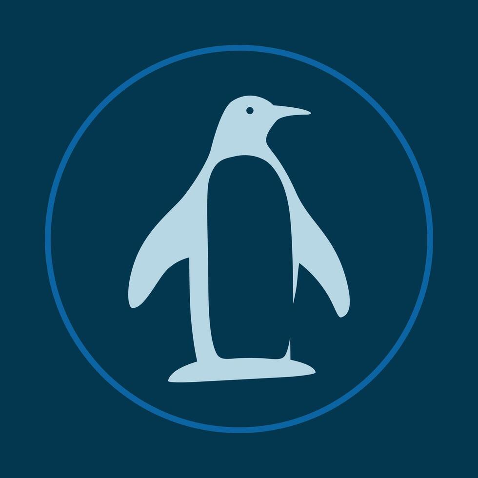 Penguin trendy icon crafty abstract illustration qualified artwork beautiful design vector