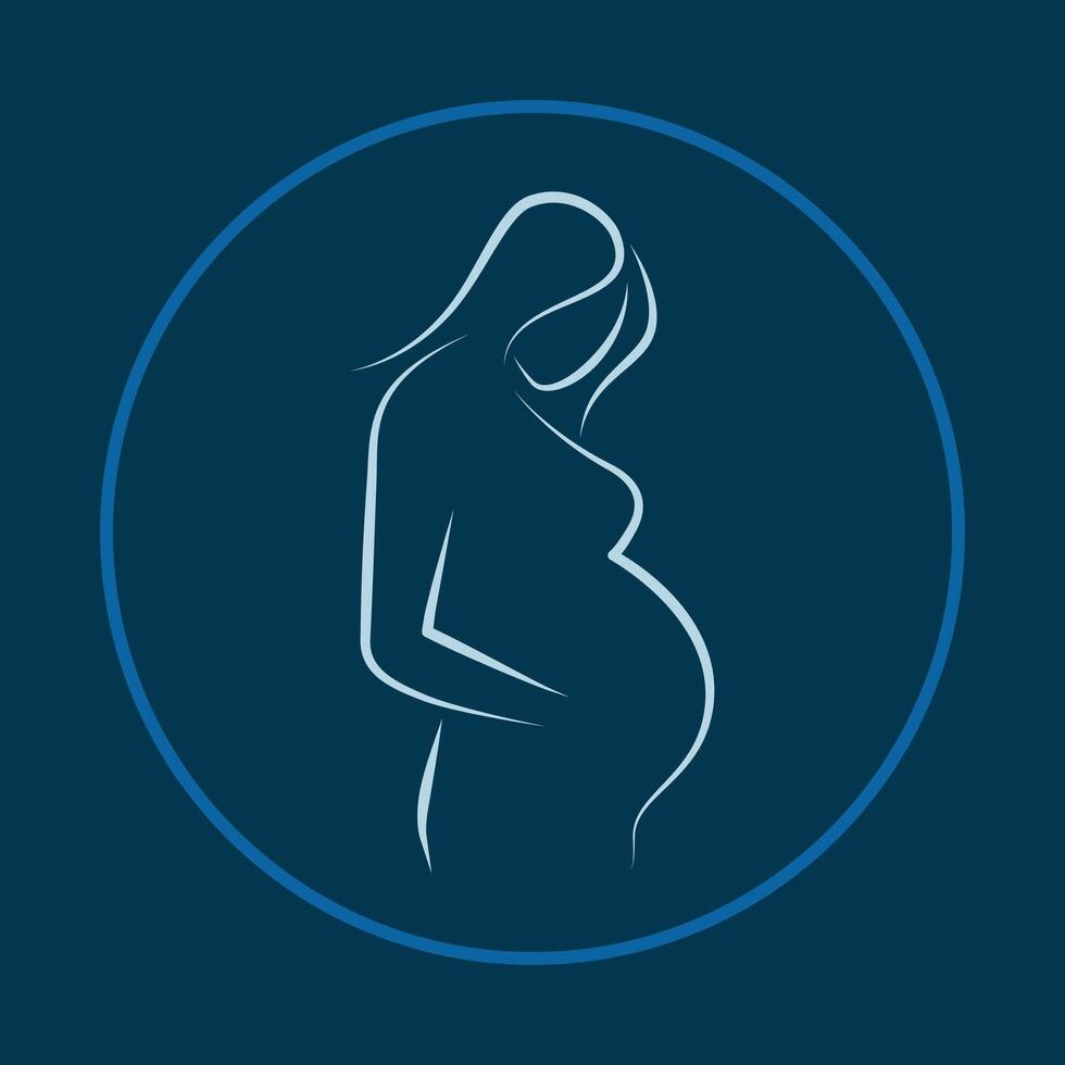 Pregnancy trendy icon crafty abstract illustration qualified artwork beautiful design vector