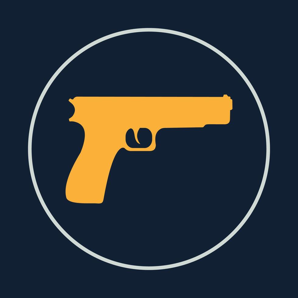 Gun trendy icon deceptive abstract illustration colorful artwork beautiful design vector