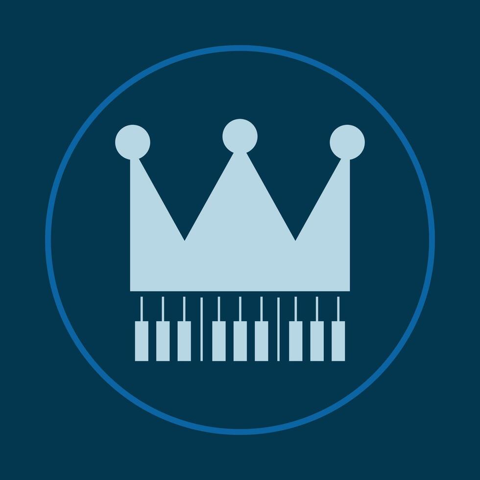 King piano trendy icon crafty abstract illustration qualified artwork beautiful design vector