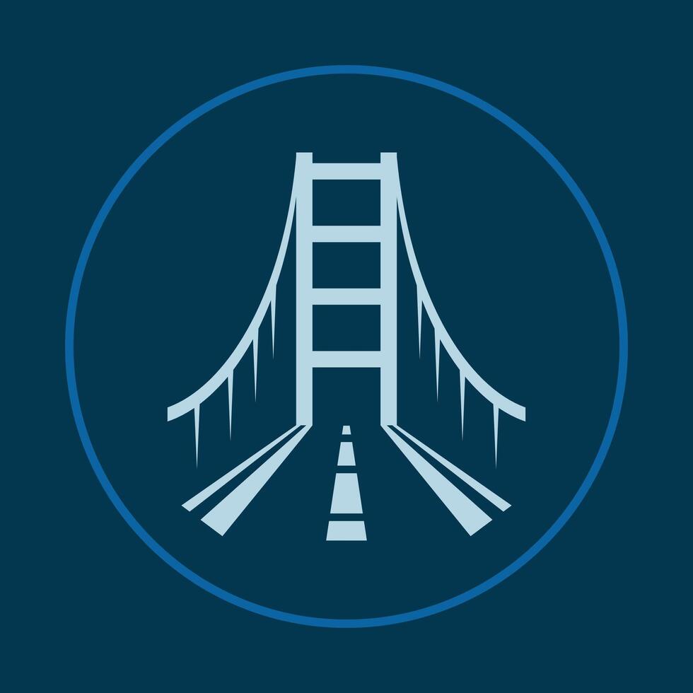 Bridge trendy icon crafty abstract illustration qualified artwork beautiful design vector