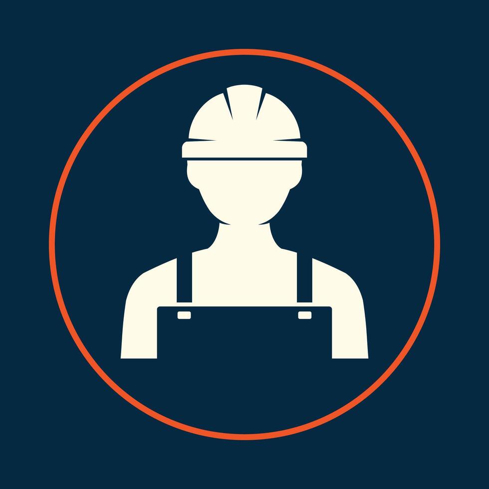 Worker man trendy icon fit abstract beautiful illustration colorful artwork design vector