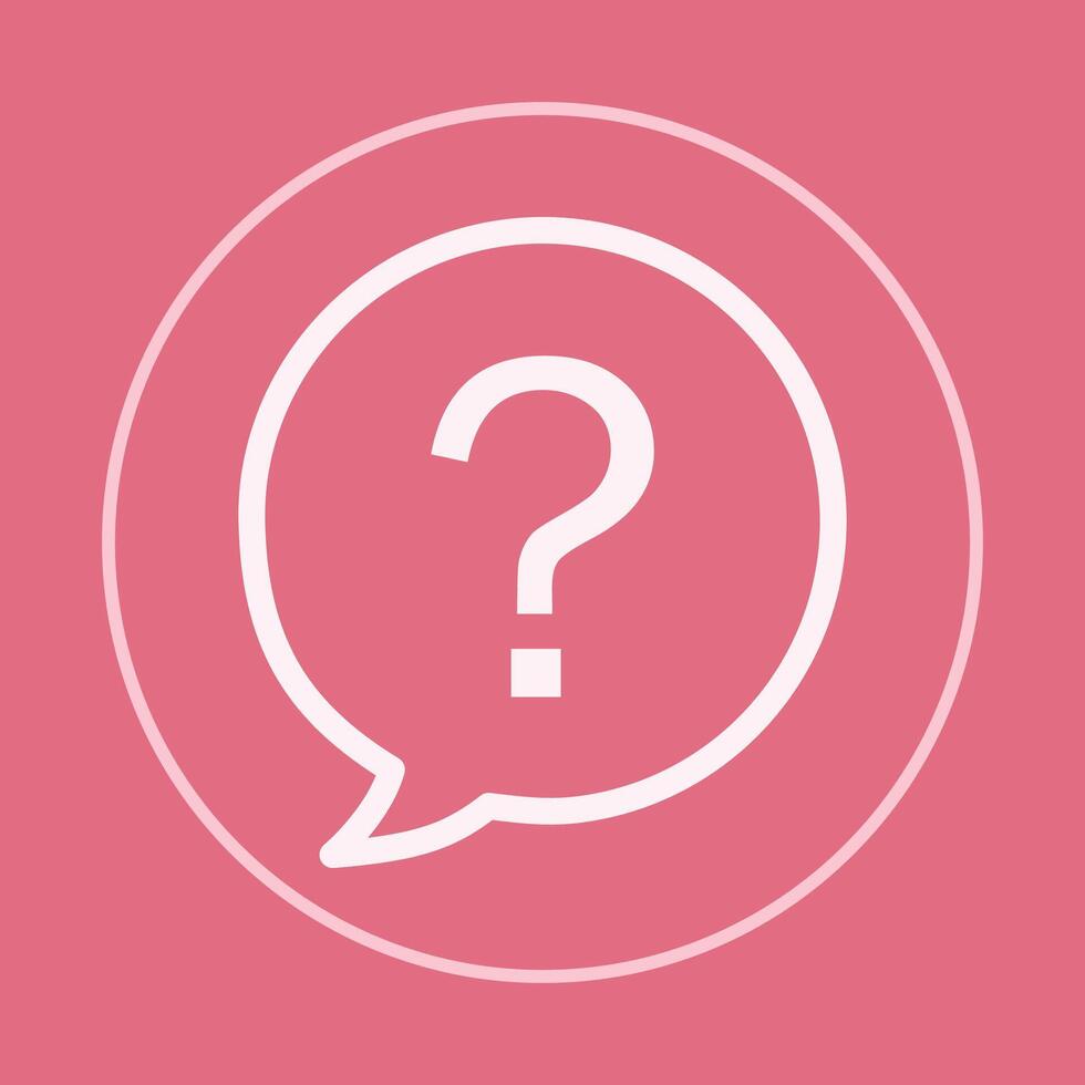 Question Mark trendy icon crafty abstract illustration colorful artwork beautiful design vector