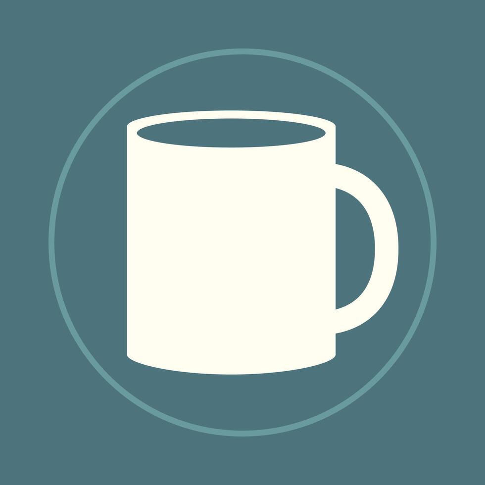 Mug trendy icon expert abstract beautiful illustration colorful artwork design vector