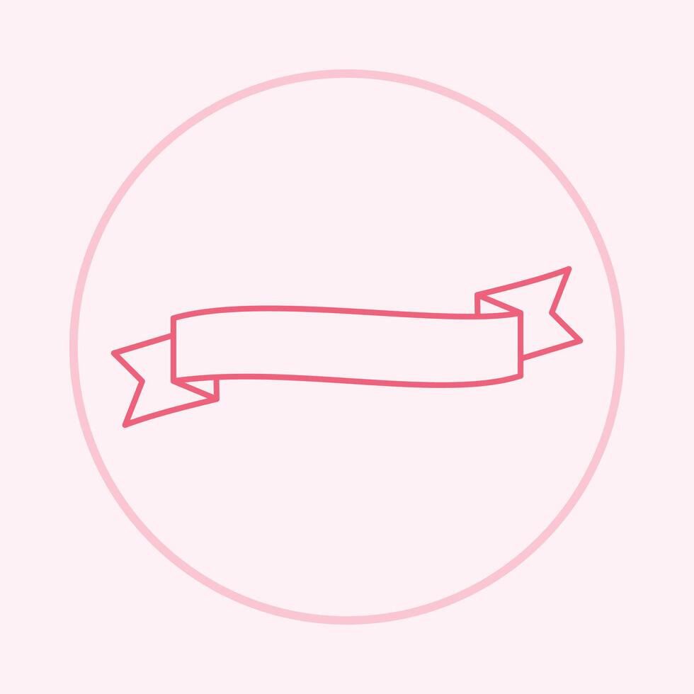 Ribbon trendy icon capable abstract beautiful illustration colorful artwork design vector