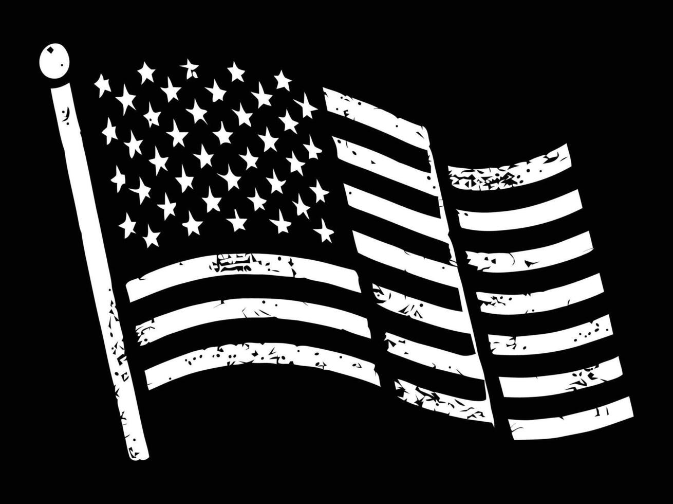 American Minimalist Flag Design vector