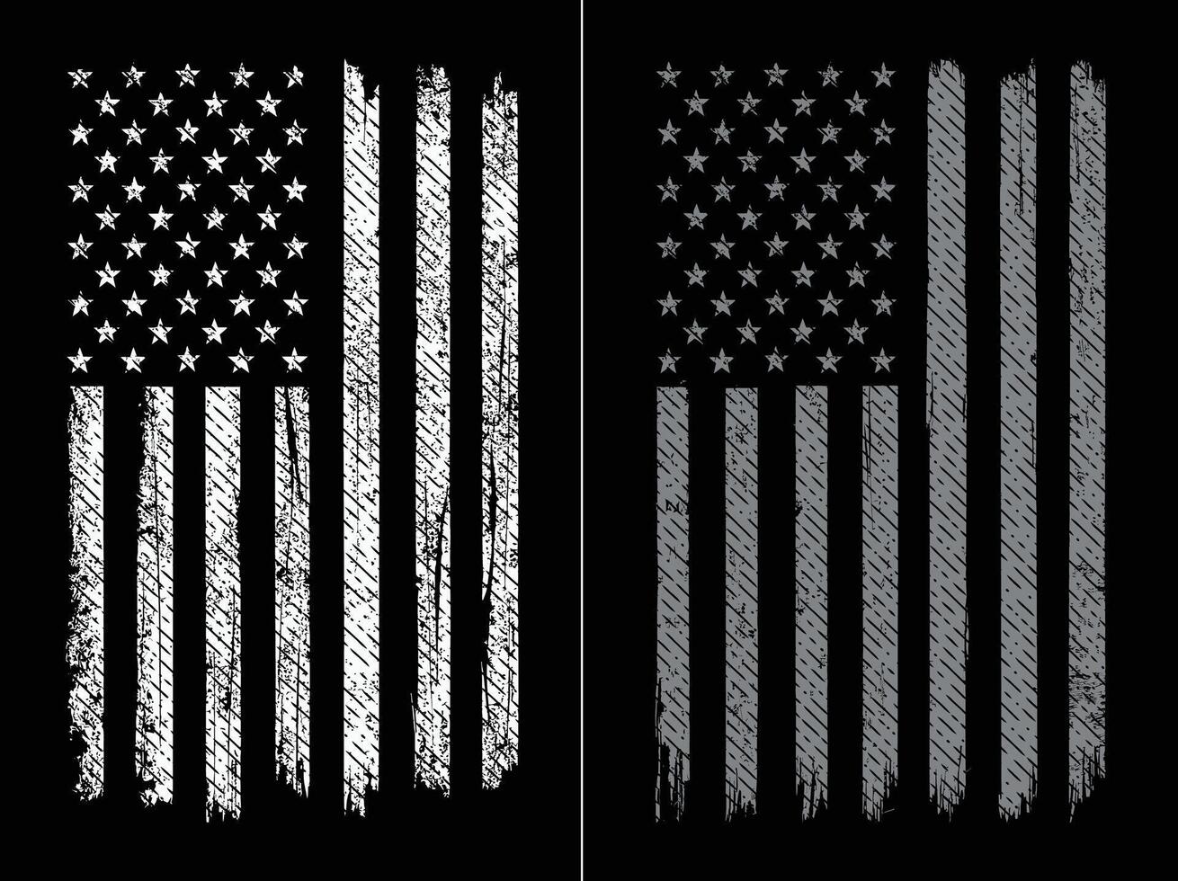 USA Grunge Flag. American Distressed Flag. vector
