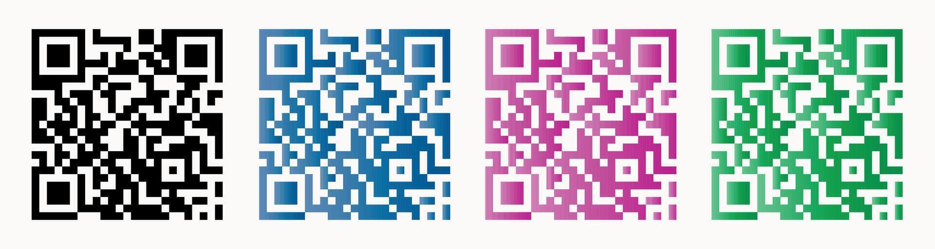 illustration of QR code icon. vector