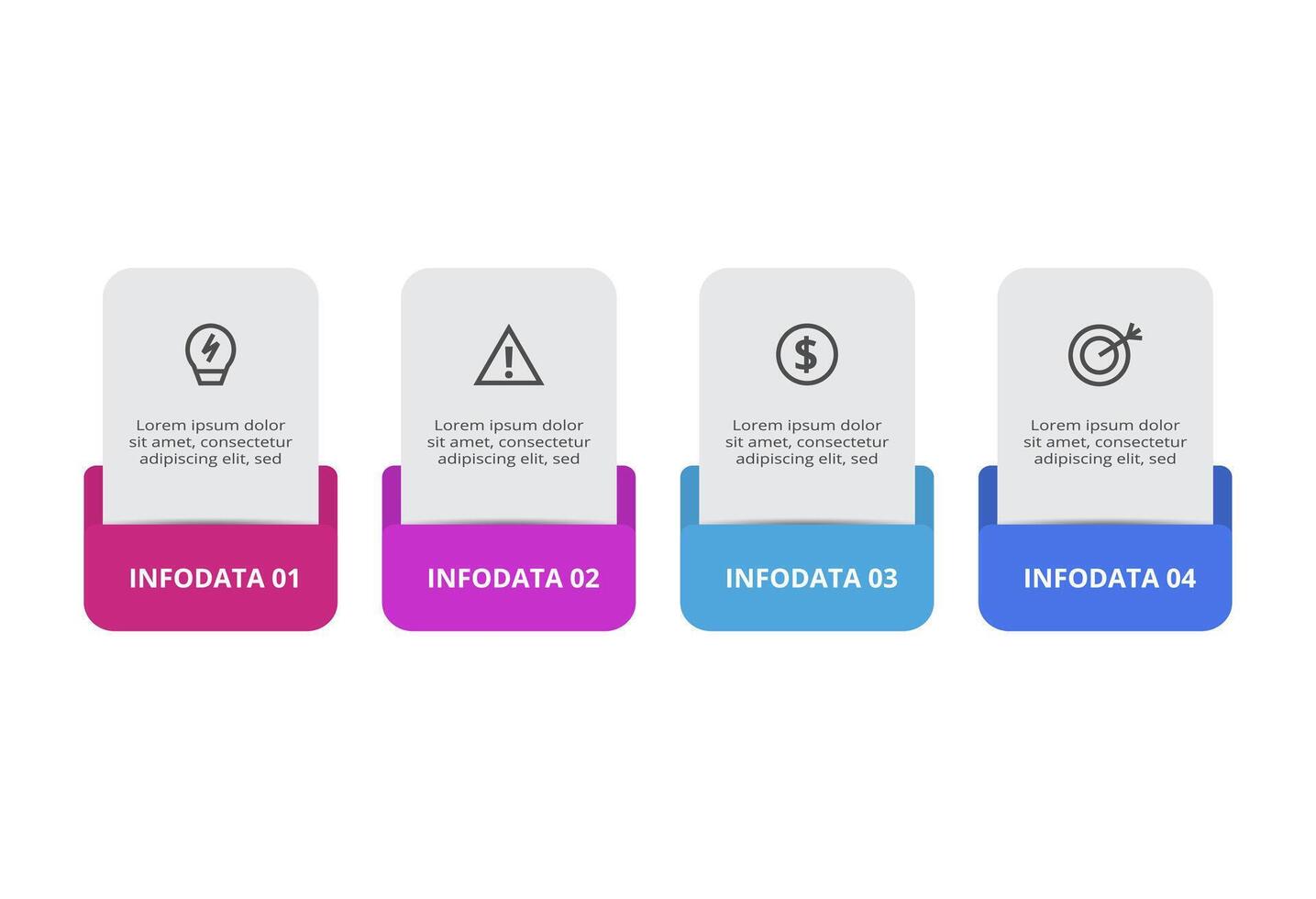 Rectangles infographic with 4 steps, options, parts or processes. Business data visualization. vector