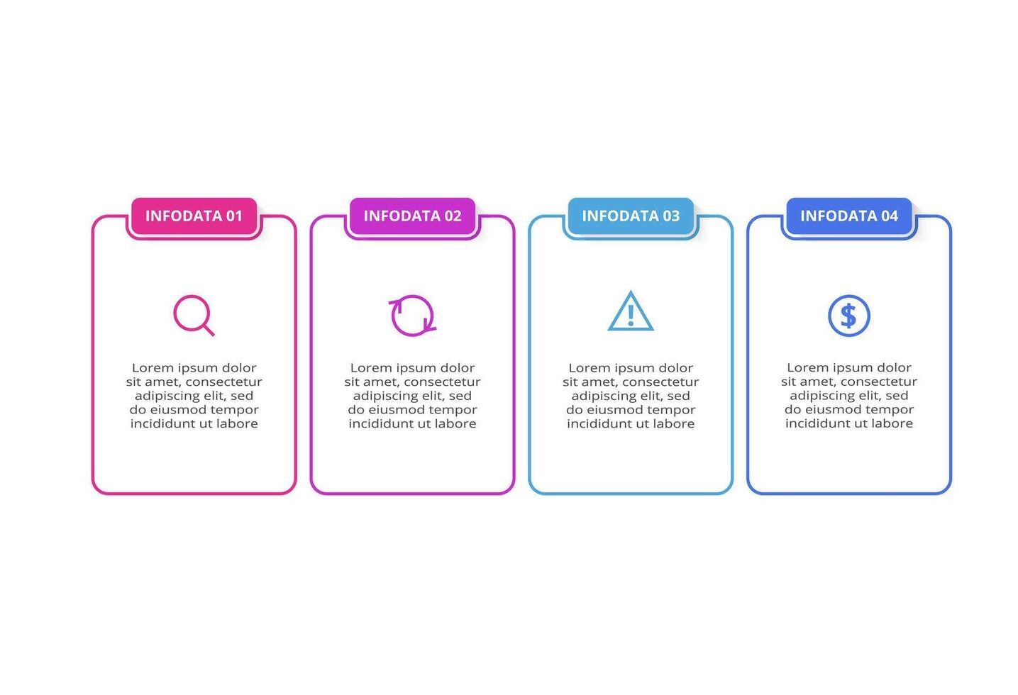 Creative concept for infographic with 4 steps, options, parts or processes. Business data visualization. vector