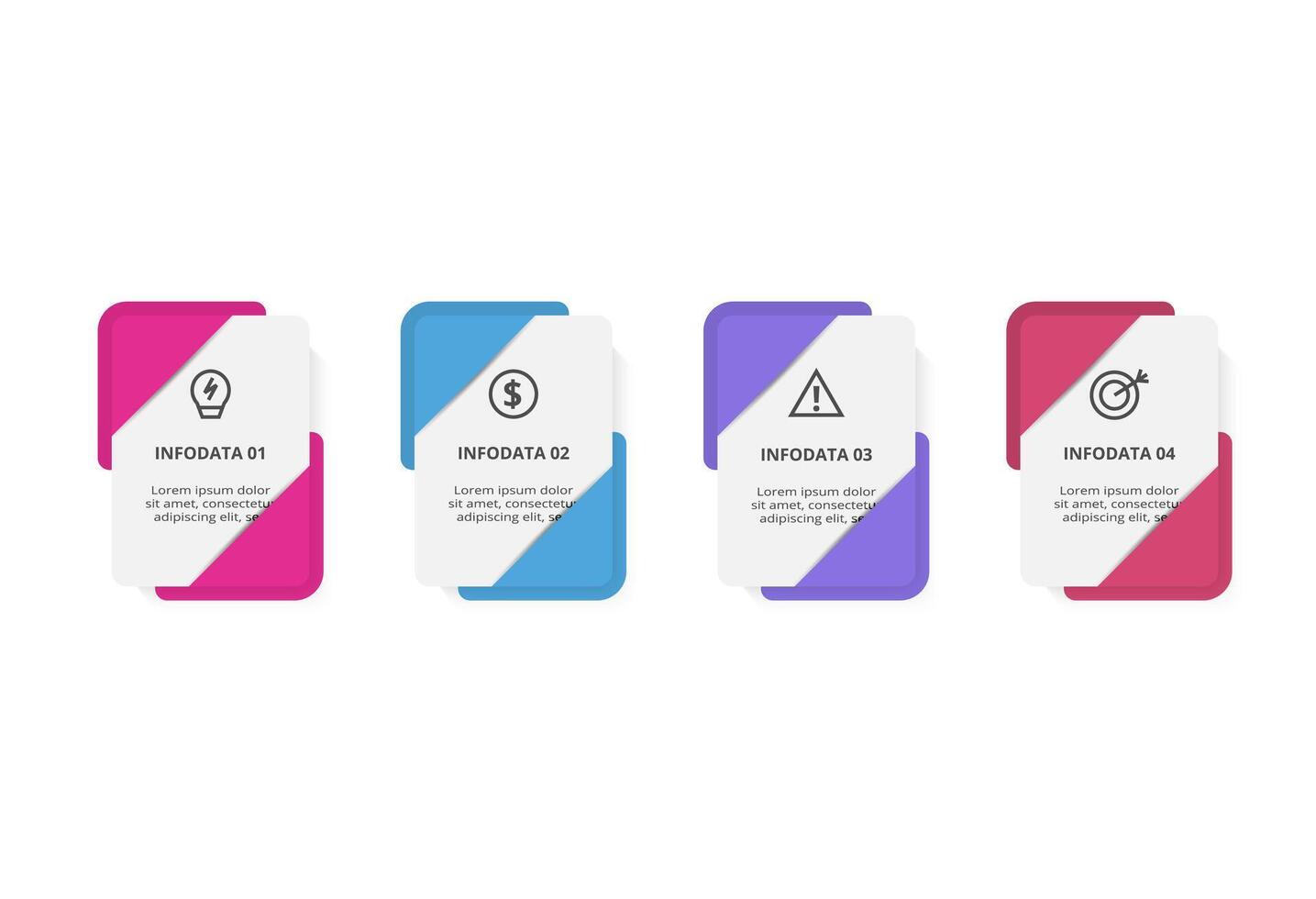 Creative concept for infographic with 4 steps, options, parts or processes. Business data visualization. vector