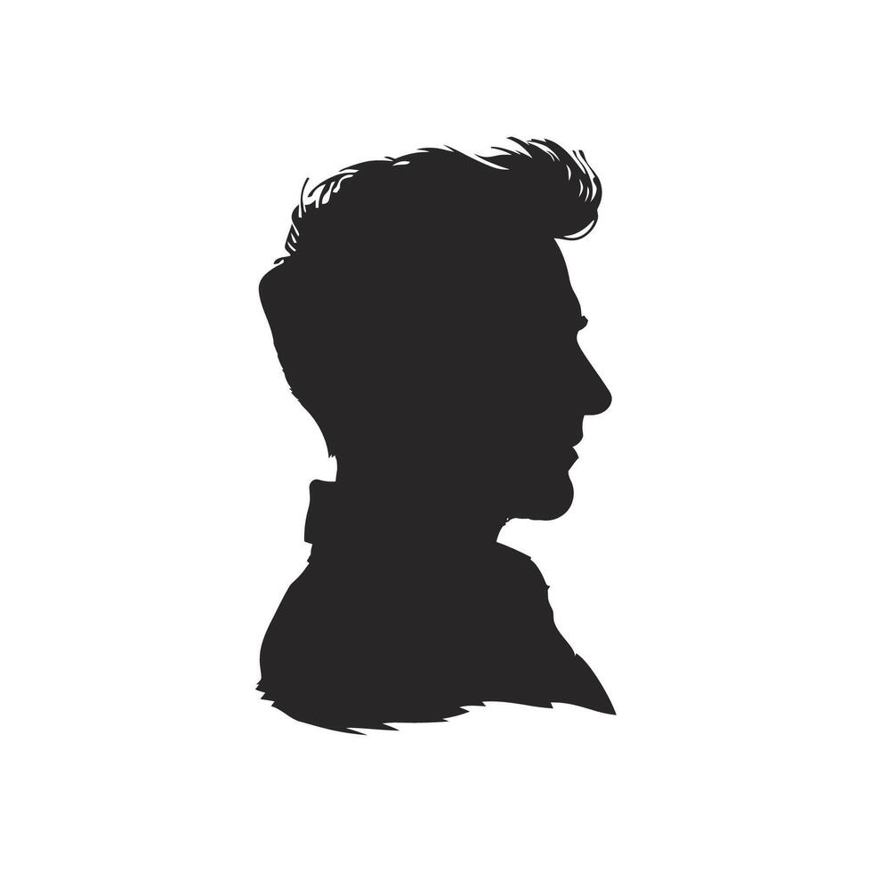 Male Silhouette Profile Illustration. icon design. vector