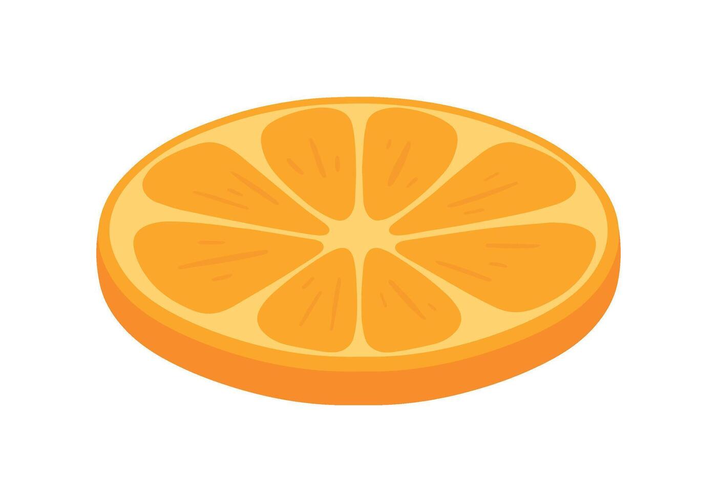 Orange Fruit Slice Icon for Squash and Mojito Summer Drink Ingredients Element Illustration vector