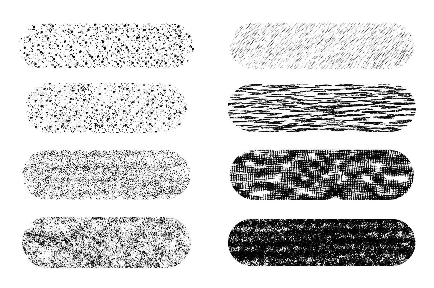 Stipple scatter brush mega set elements in flat graphic design. Bundle objects of artistic ink drawing and shadow texturing effect, monochrome grunge patterns with dots and noise. illustration. vector