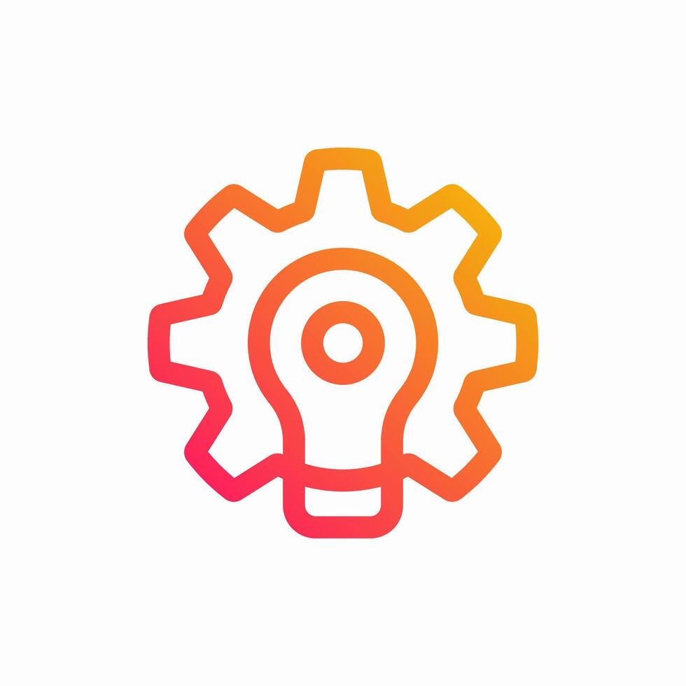 gear lamp logo design template vector