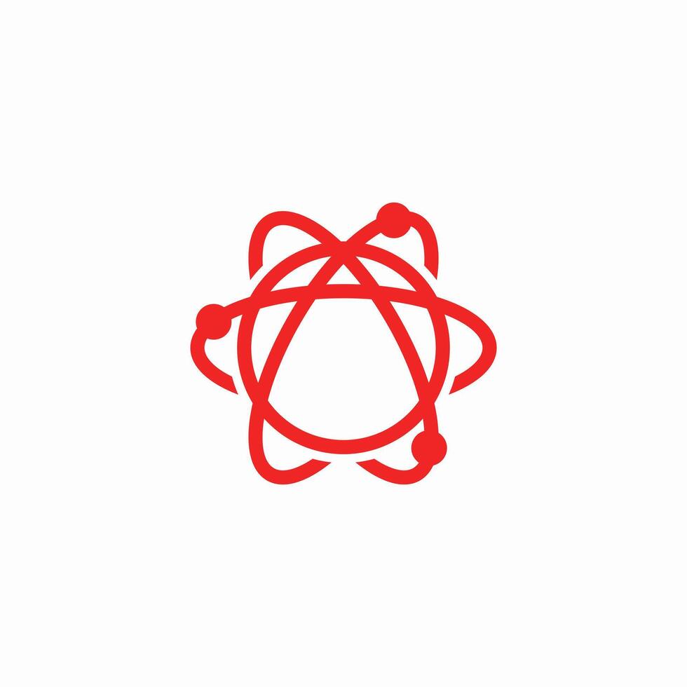 abstract atomic logo with circle shape vector