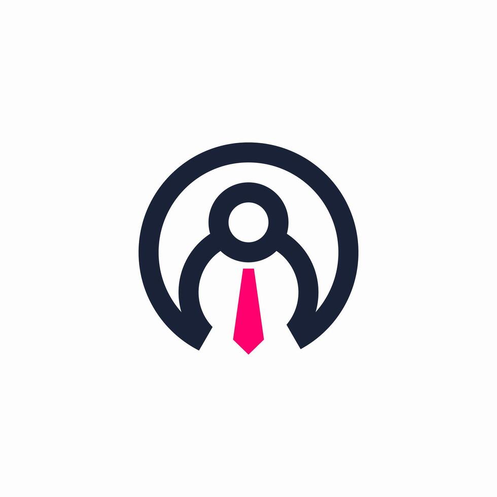 job search logo design template vector