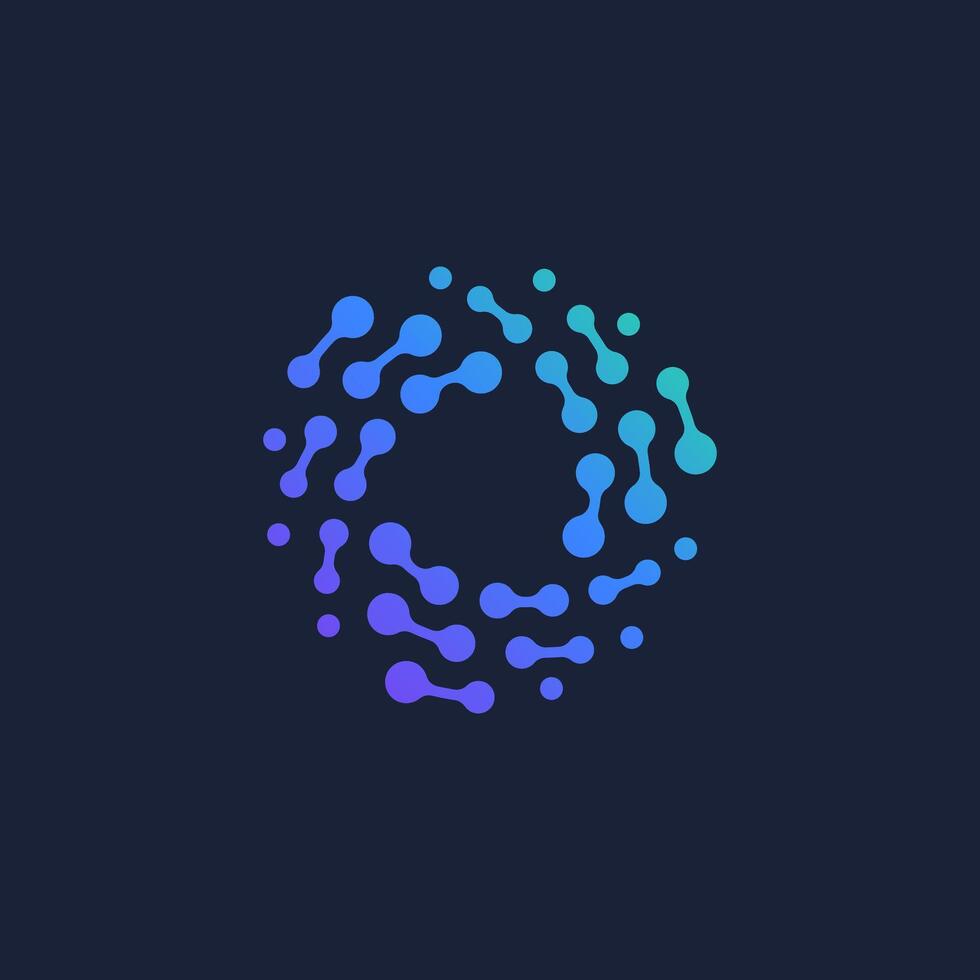abstract logo technology circle molecule vector
